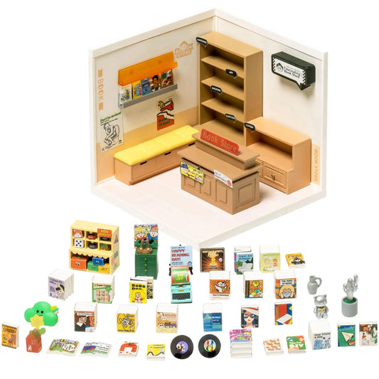 Robotime Rolife Super Creator Plastic Building Blocks – DIY Miniature House Kit for Kids & Adults, 3D Puzzle Multi-Scene Toy Set