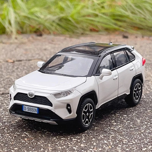 1:32 RAV4 SUV 2023 Alloy Die-Cast Toy Car – Pull-Back Model with Sound & Light, Perfect Children’s Collectible Birthday Gift