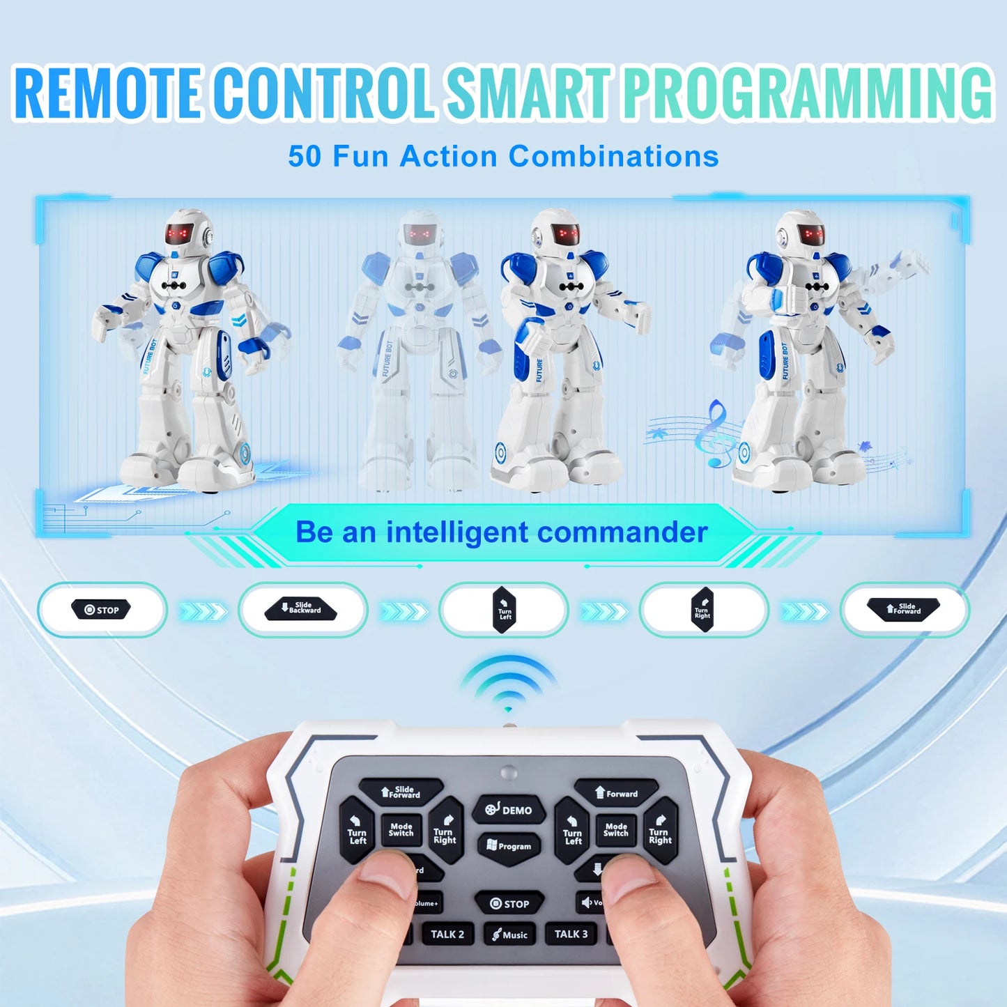 SucceBuy RC Robot Toy – Walking, Singing, Dancing Action Figure with Gesture Sensor | Smart Interactive Gift for Kids Ages 3+